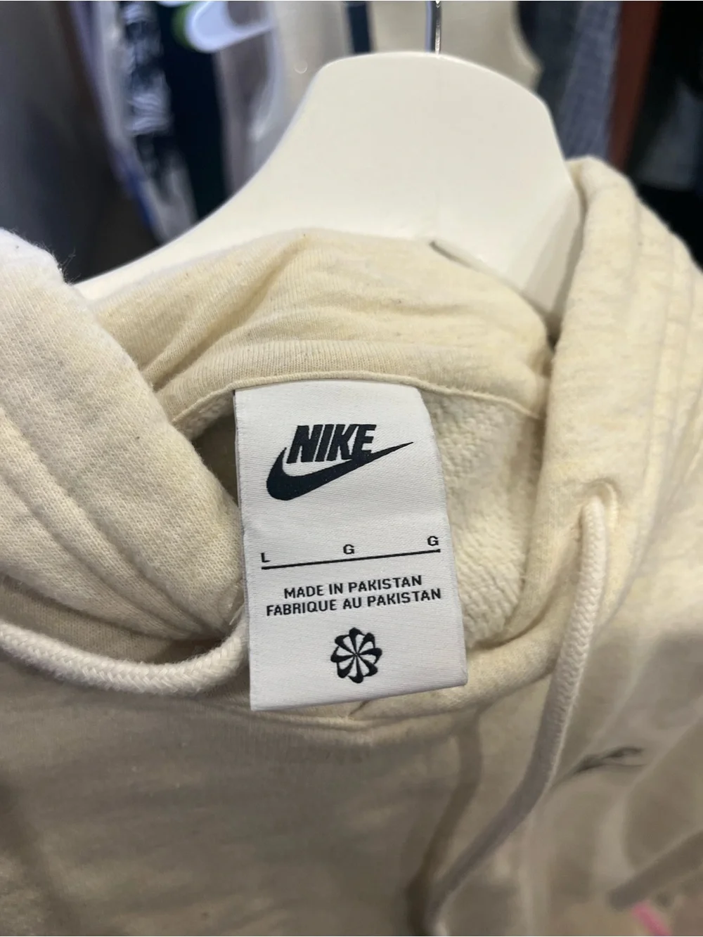Nike Off-White/Heather Cream Pullover Hoodie